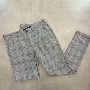 Men's Gray and black houndstooth Plaid Pants